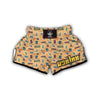 Postage Stamp Travel Print Pattern Muay Thai Boxing Shorts-grizzshop