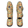 Postage Stamp Travel Print Pattern Muay Thai Shin Guards-grizzshop