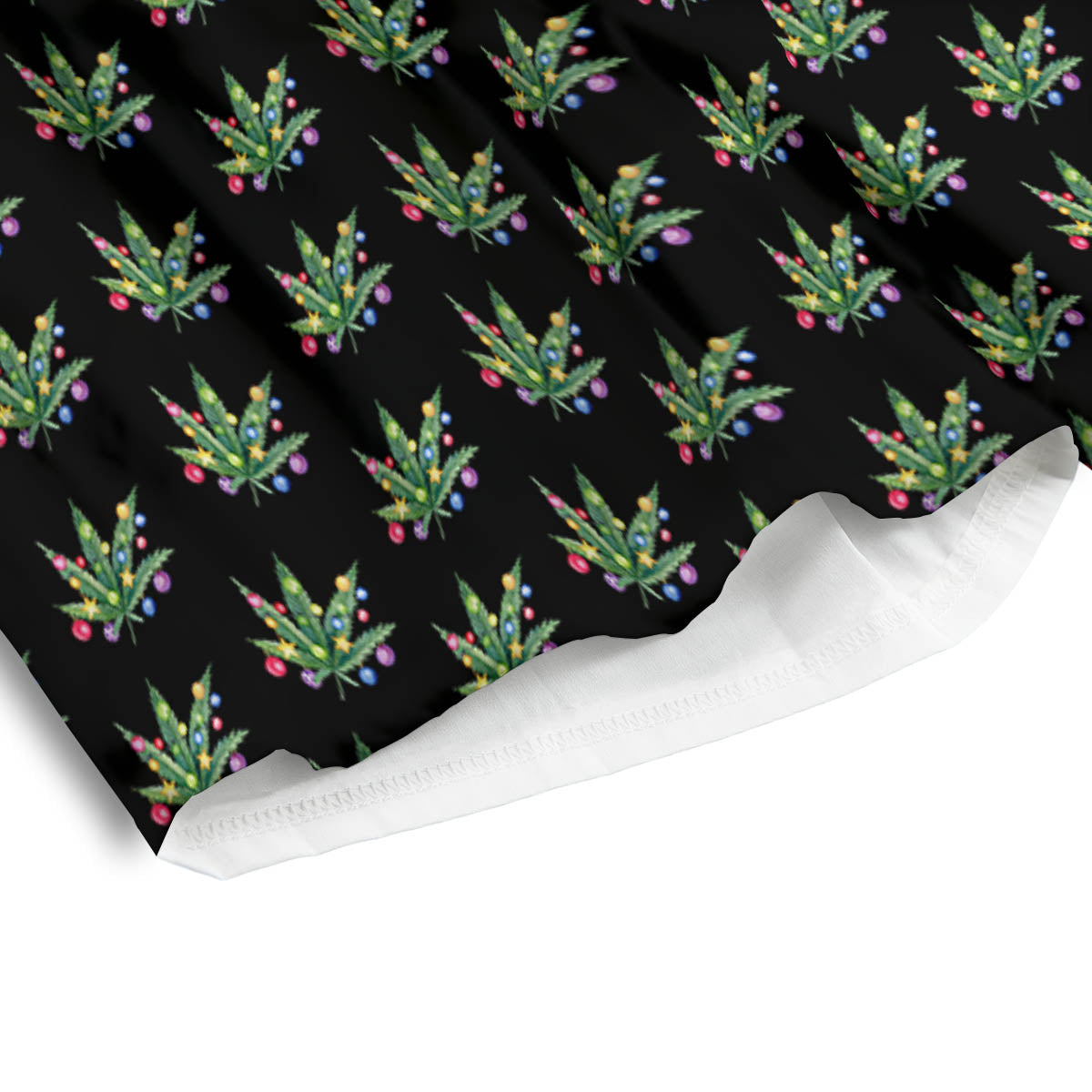 Pot Leaf Christmas Print Pattern Men's Athletic Shorts
