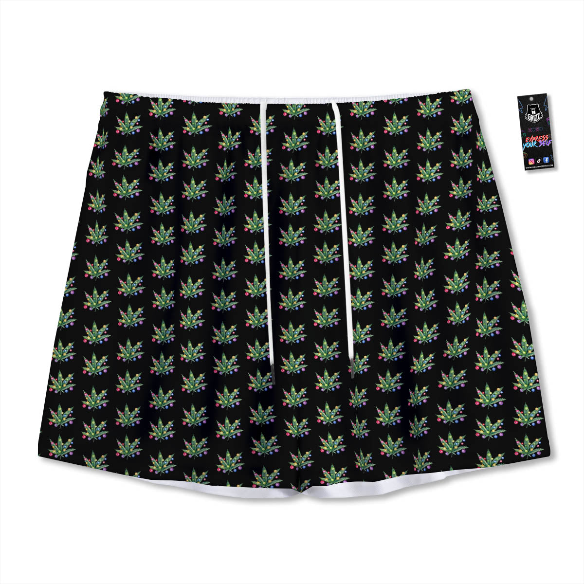 Pink Floral And Frida Kahlo Print Mesh Shorts