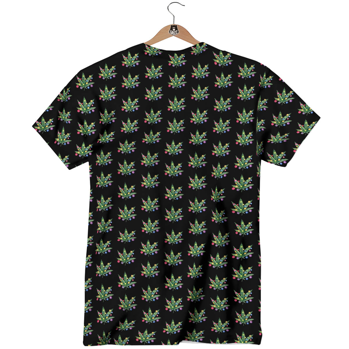 Pot Leaf Christmas Print Pattern T-Shirt-grizzshop
