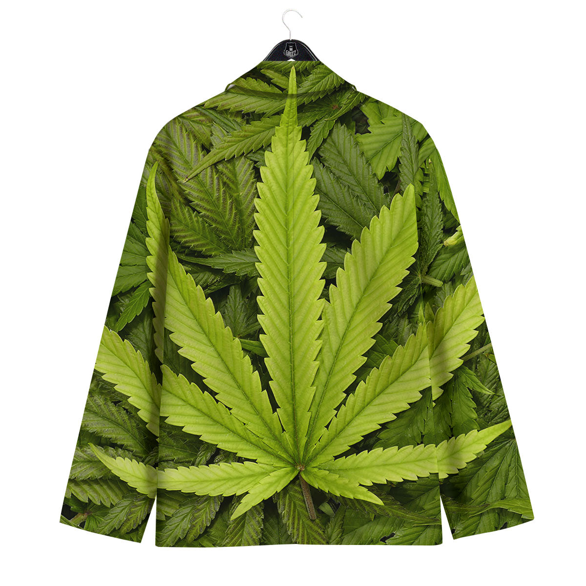 Pot Leaf Green Print Men's Sport Coat-grizzshop