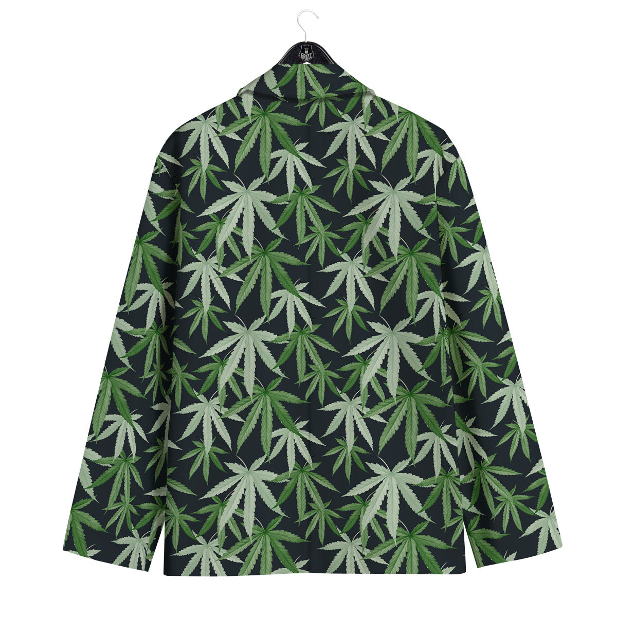 Pot Leaf Green Print Pattern Men's Sport Coat-grizzshop