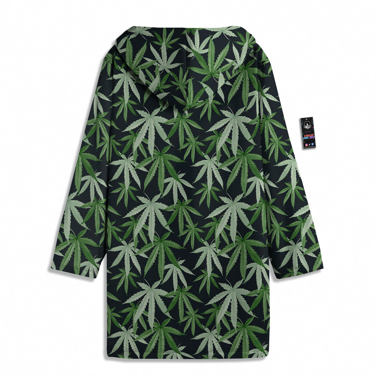 Pot Leaf Green Print Pattern Men's Windbreaker Jacket-grizzshop