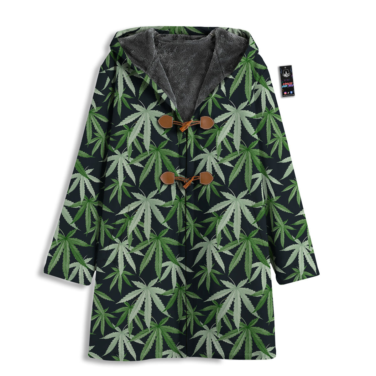 Pot Leaf Green Print Pattern Men's Windbreaker Jacket-grizzshop
