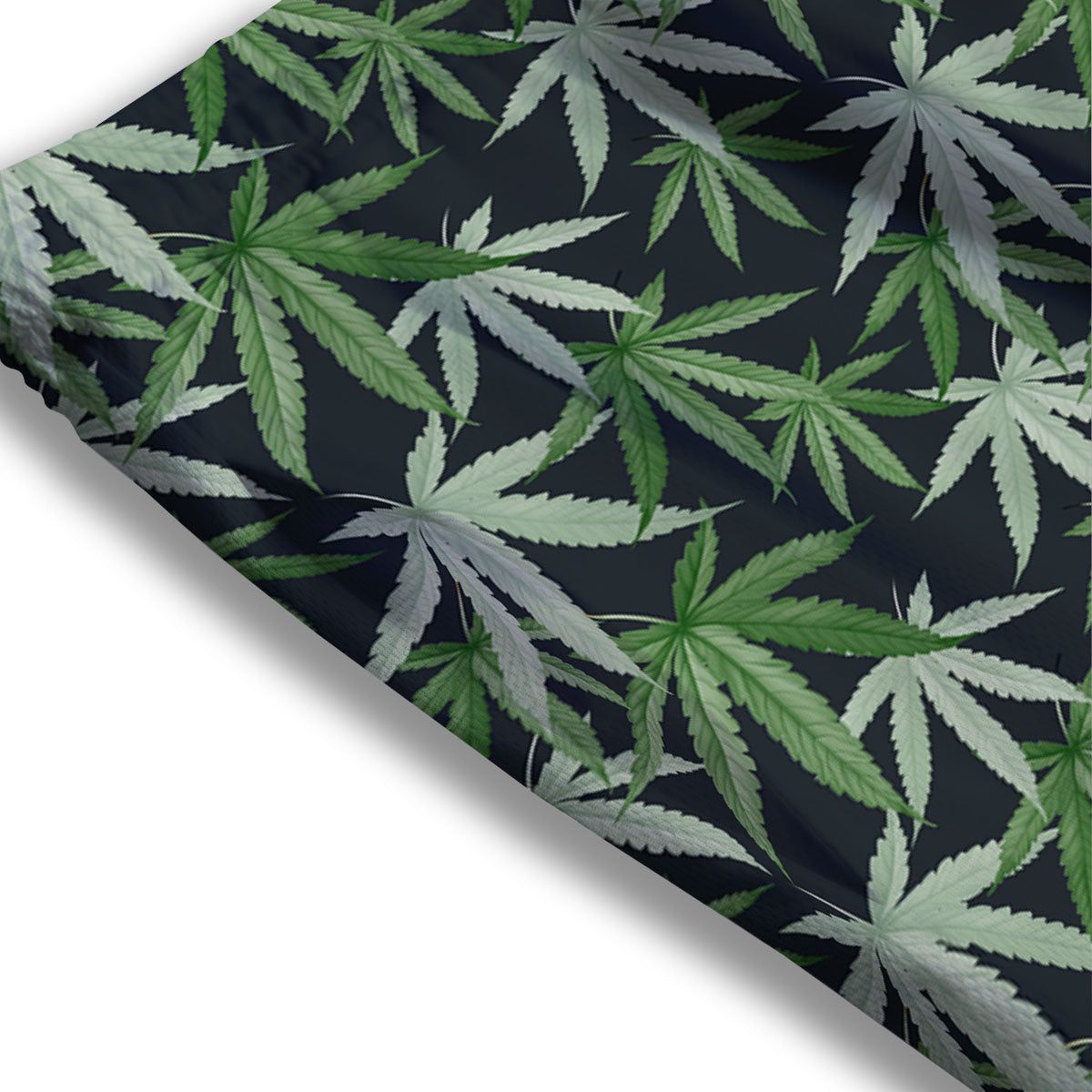 Pot Leaf Green Print Pattern Mesh Shorts