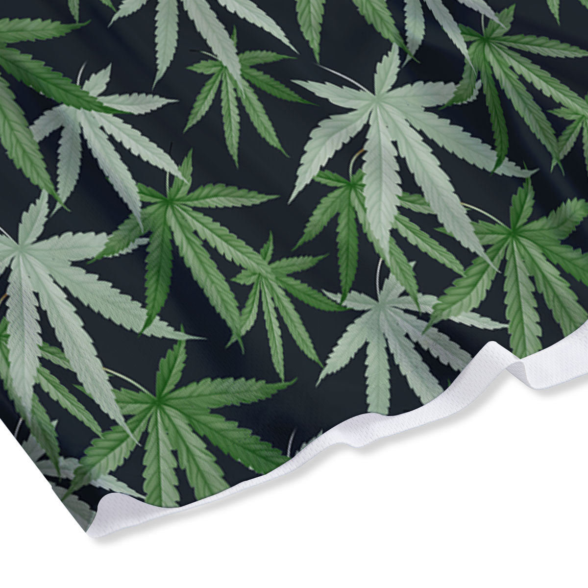 Pot Leaf Green Print Pattern Mesh Shorts