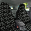 Pot Leaf Grey And Black Print Pattern Car Seat Covers-grizzshop