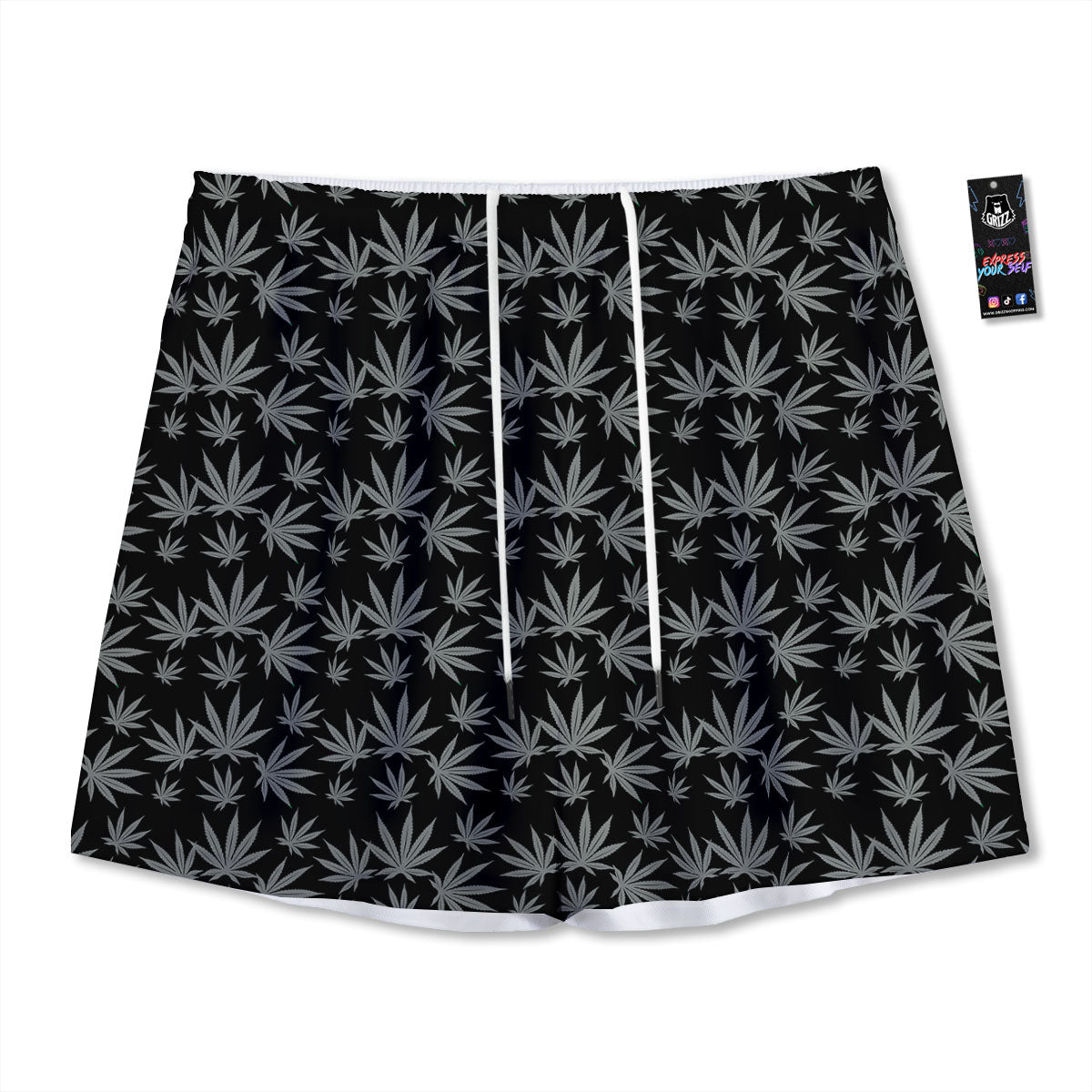 Portrait Fox Print Mesh Shorts