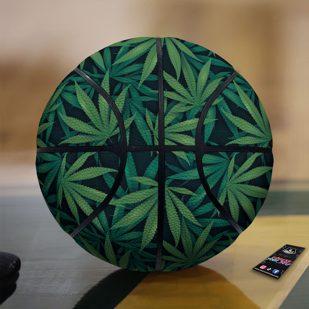 Pot Leaf Print Pattern Basketball-grizzshop