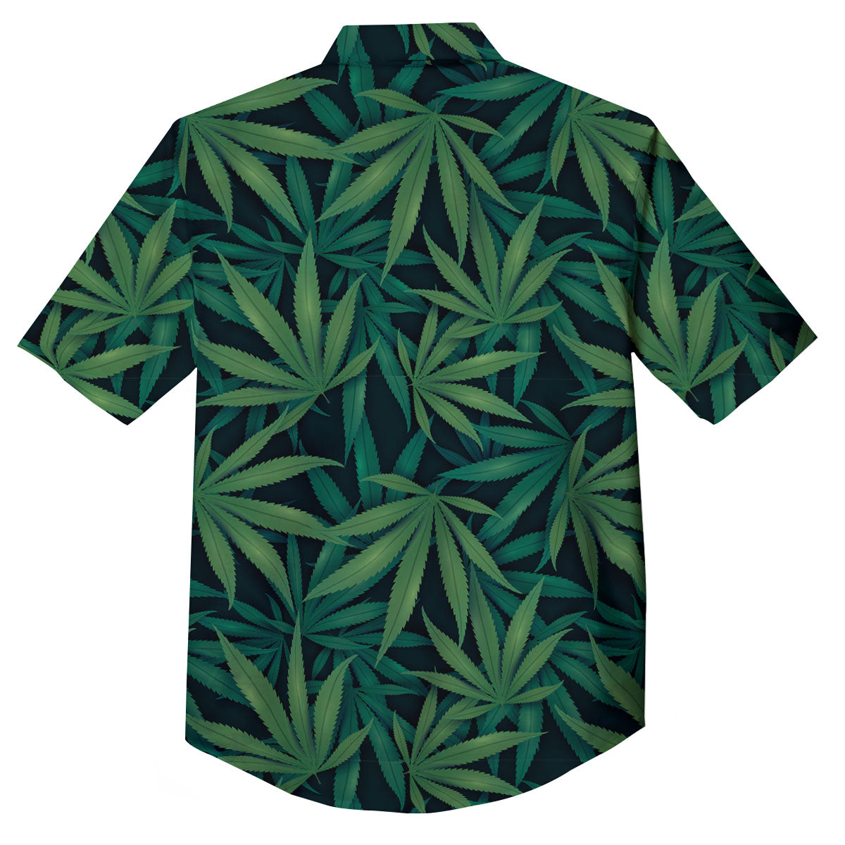 Pot Leaf Print Pattern Button Up Shirt-grizzshop