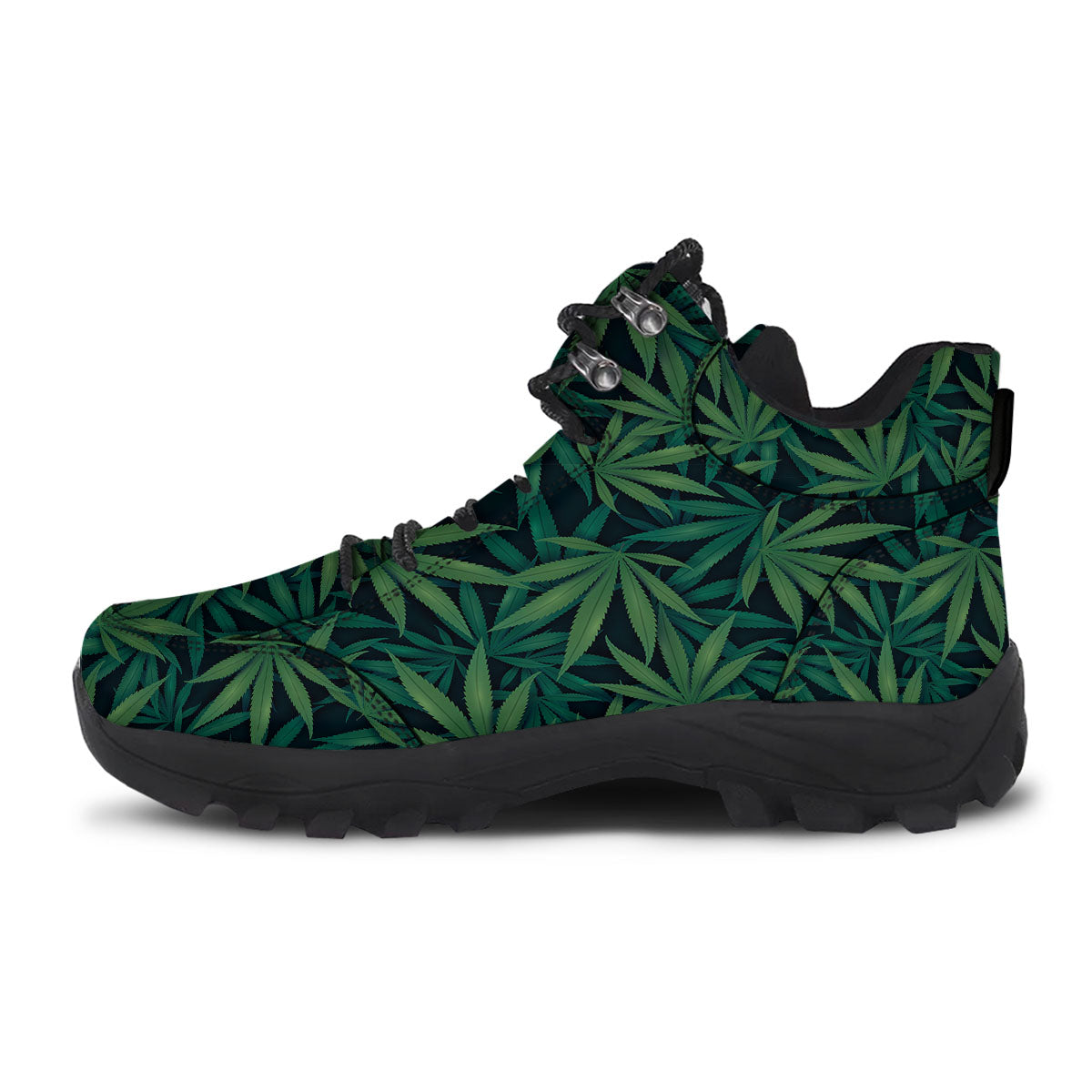 Pot Leaf Print Pattern Hiking Shoes-grizzshop