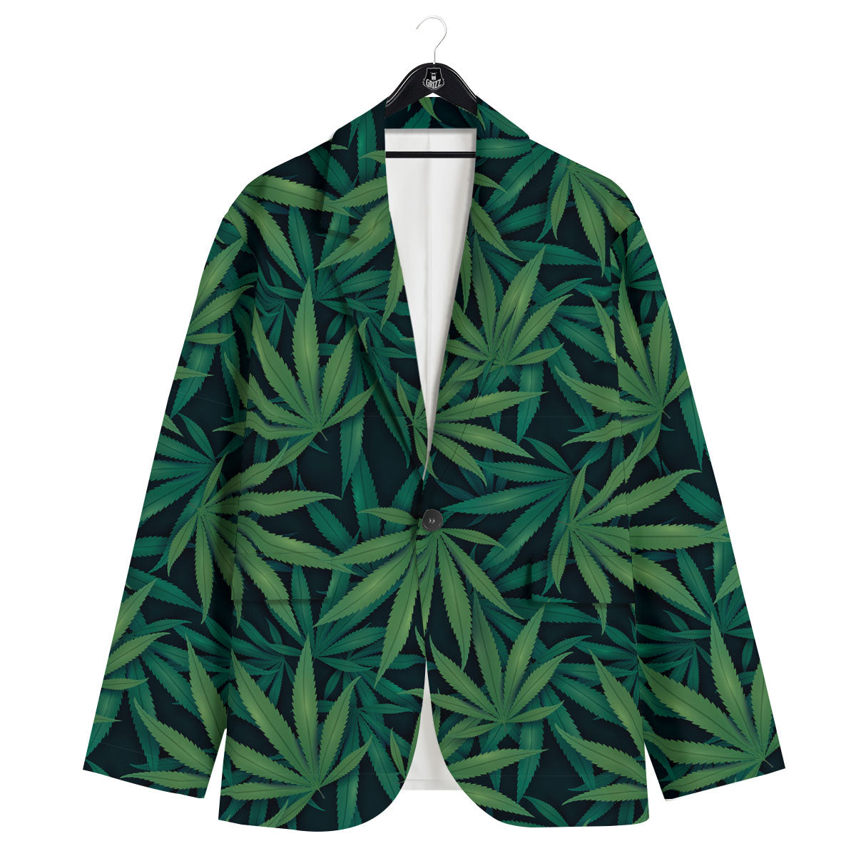 Pot Leaf Print Pattern Men's Sport Coat-grizzshop
