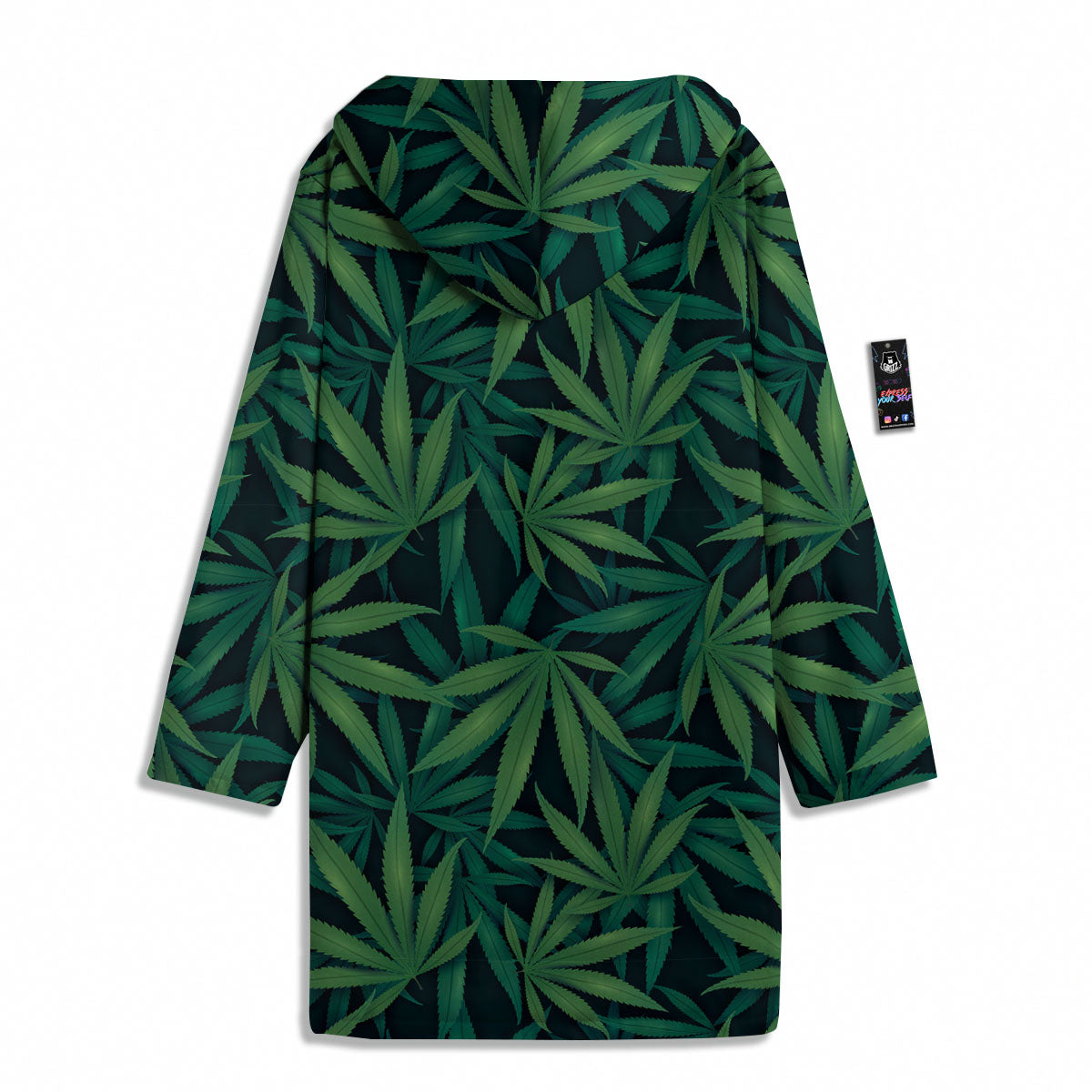 Pot Leaf Print Pattern Men's Windbreaker Jacket-grizzshop