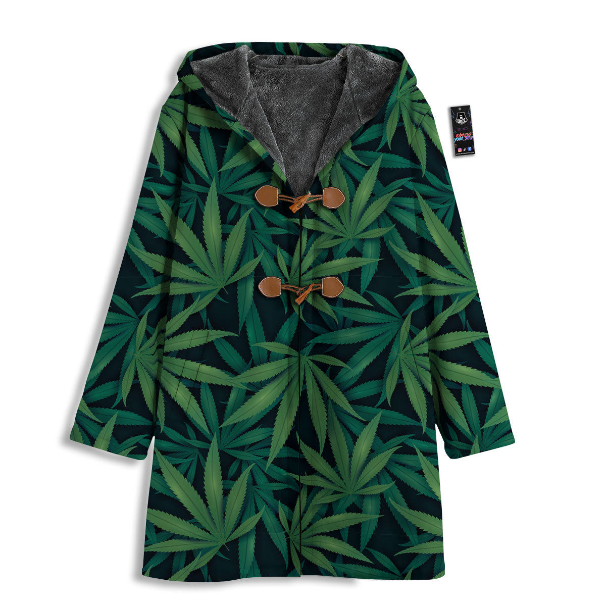 Pot Leaf Print Pattern Men's Windbreaker Jacket-grizzshop