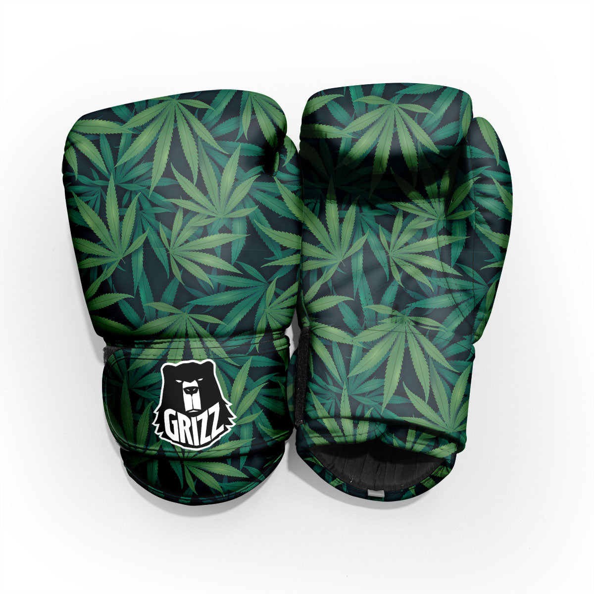 Pot Leaf Print Pattern Pro Boxing Glove
