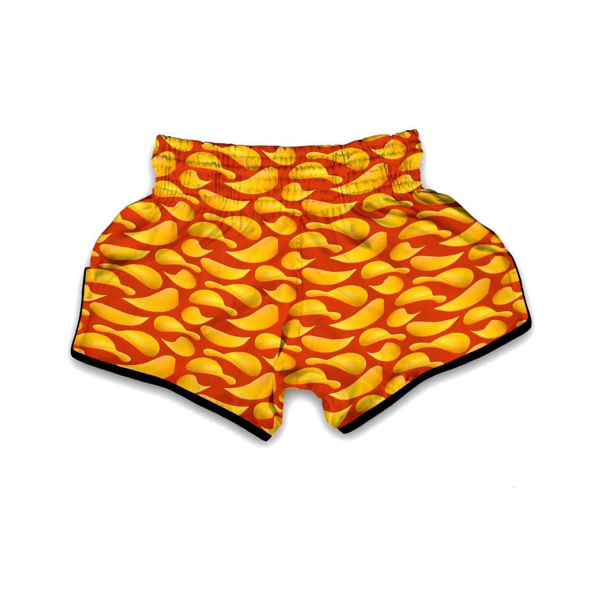 Potato Chip Print Pattern Muay Thai Boxing Shorts-grizzshop