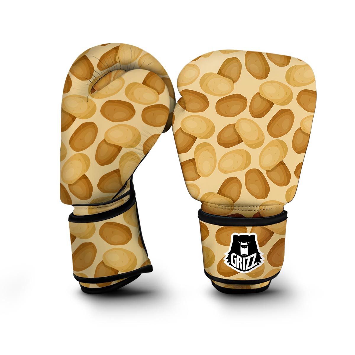 Potato Pattern Print Boxing Gloves-grizzshop