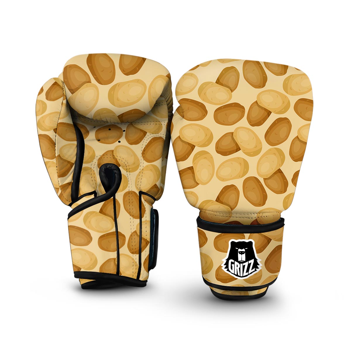 Potato Pattern Print Boxing Gloves-grizzshop