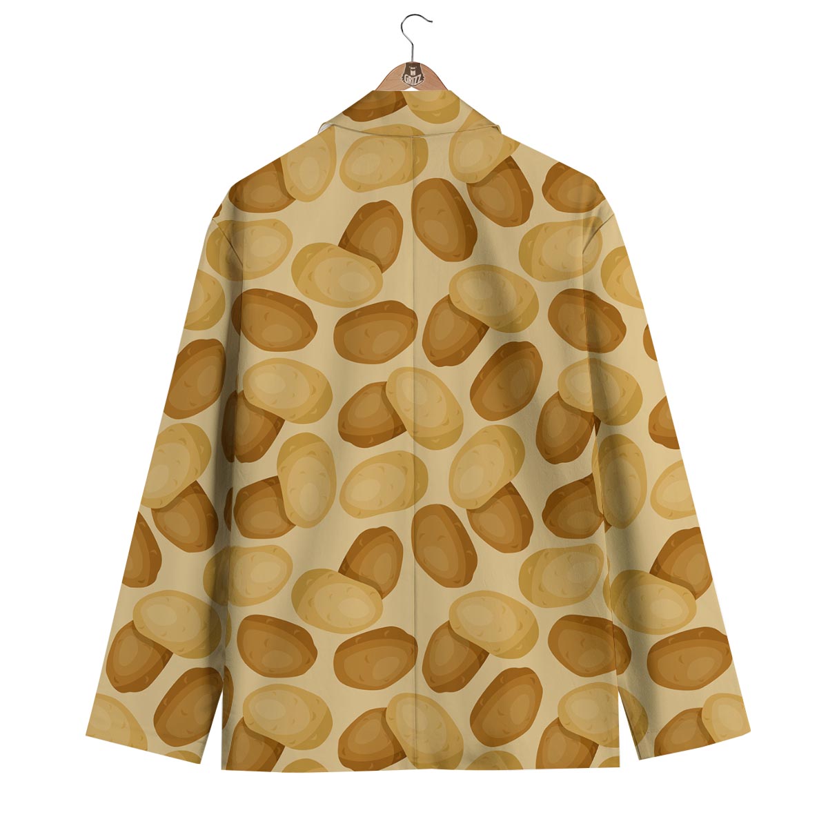 Potato Pattern Print Men's Blazer-grizzshop