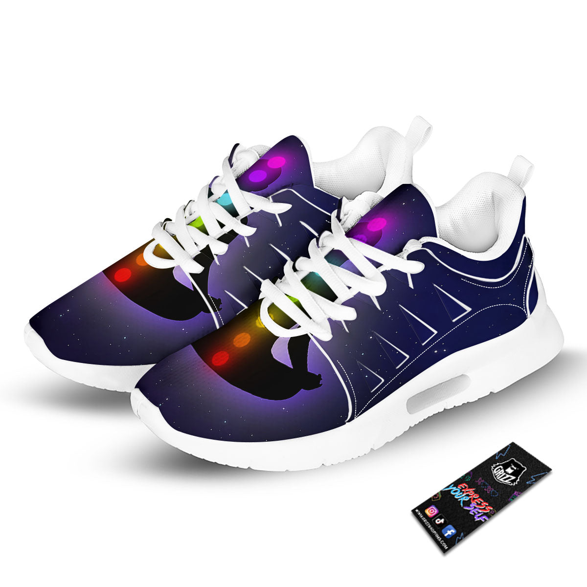 Power Of Seven Chakras Print Tennis Shoes-grizzshop