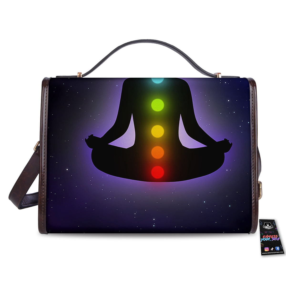 Power Of Seven Chakras Print Women's Satchel Bag