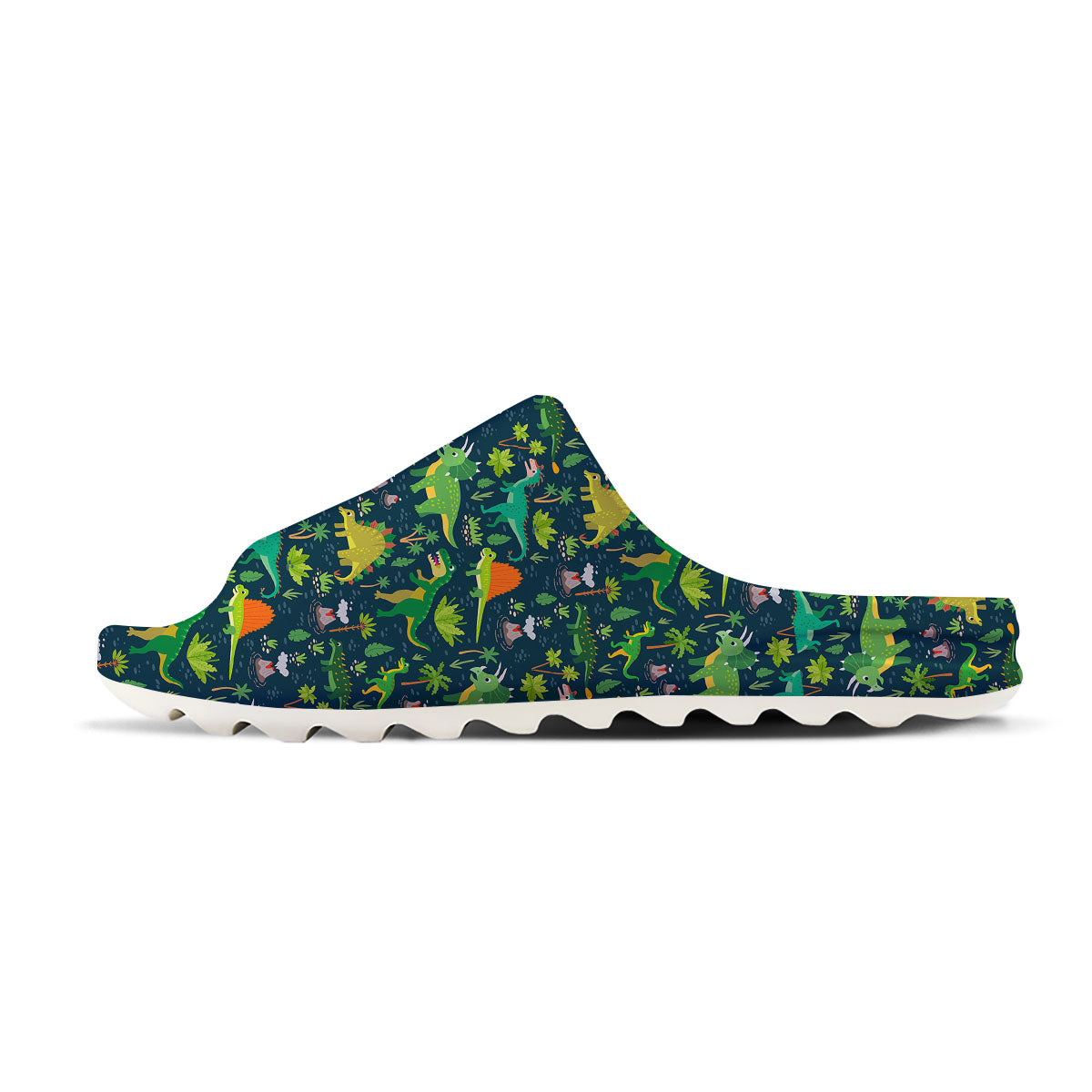Prehistoric Plants And Dinosaur Print Sandals-grizzshop