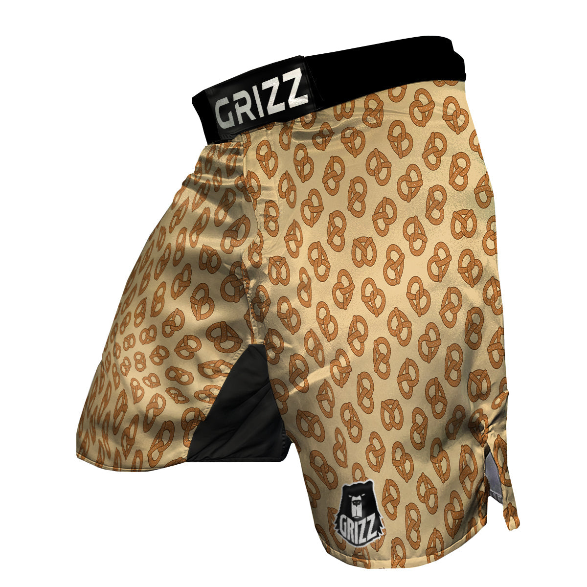 Pretzel Bakery Print Pattern MMA Shorts-grizzshop