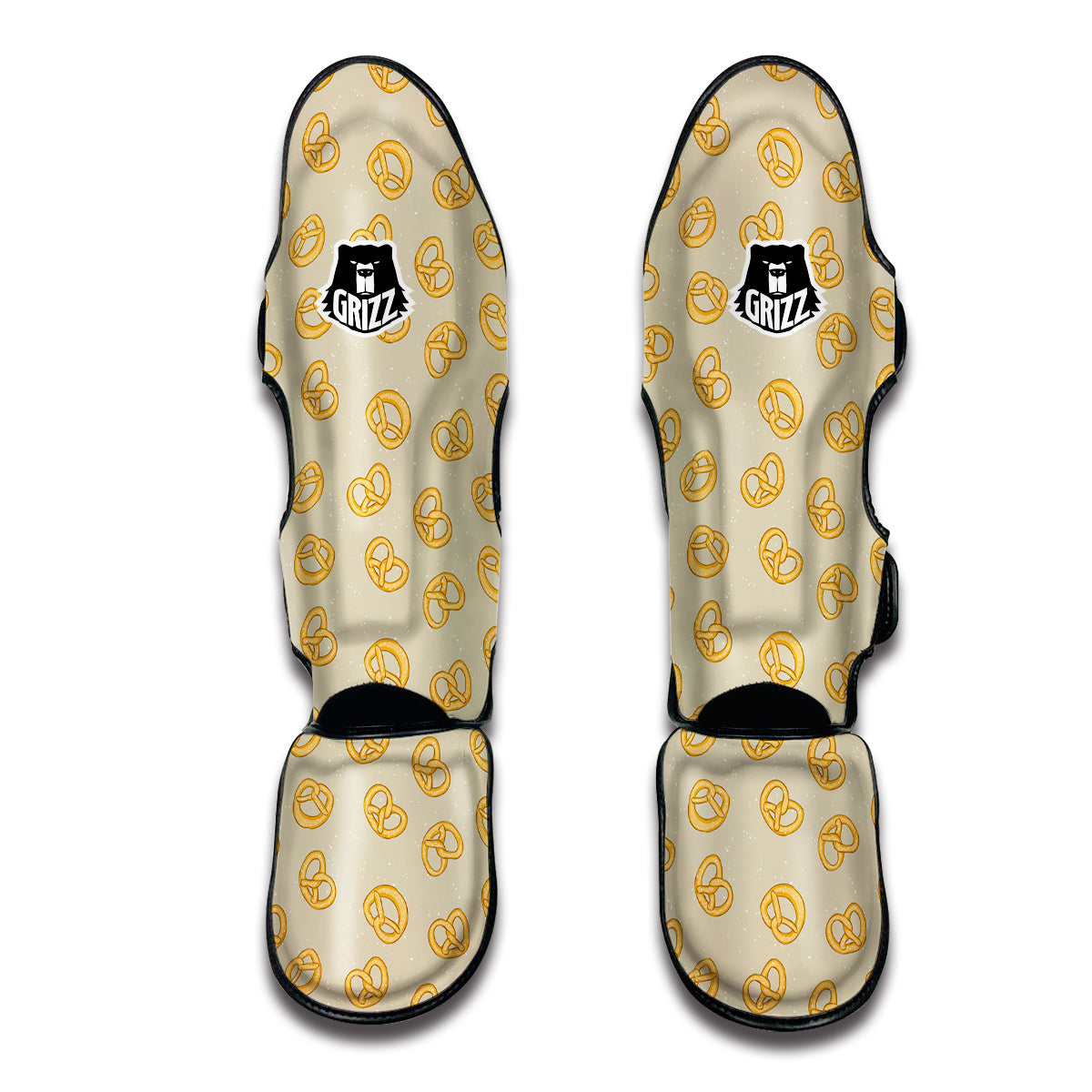 Pretzel Cafeteria Print Pattern Muay Thai Shin Guards-grizzshop