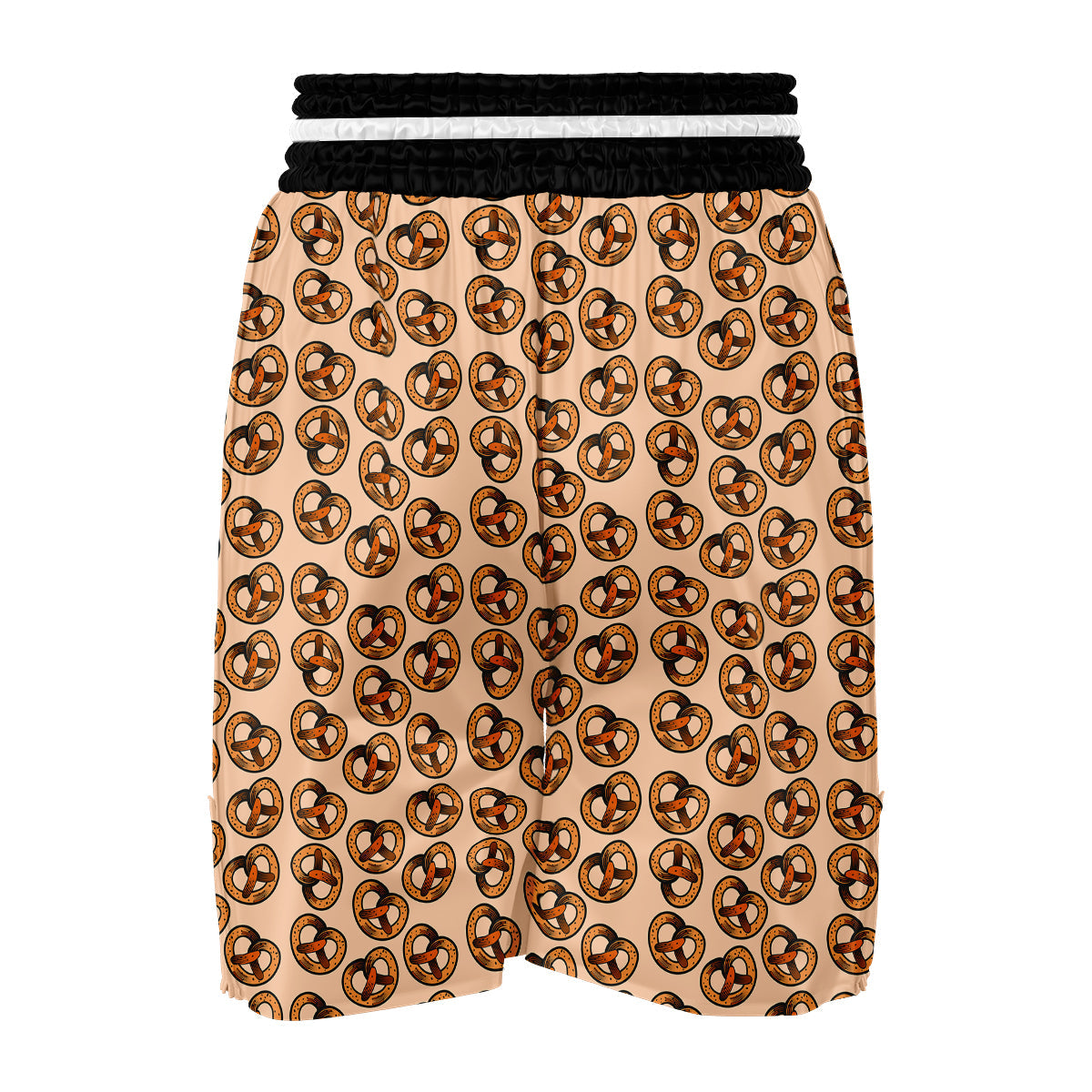 Pretzel Print Pattern Boxing Shorts-grizzshop