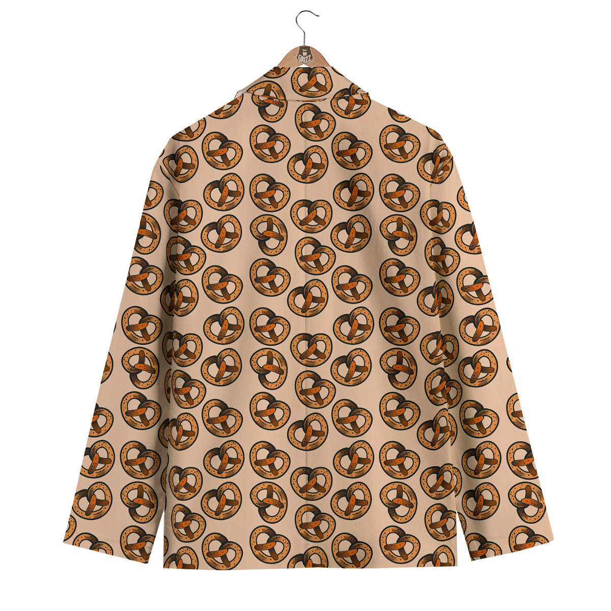 Pretzel Print Pattern Men's Blazer-grizzshop