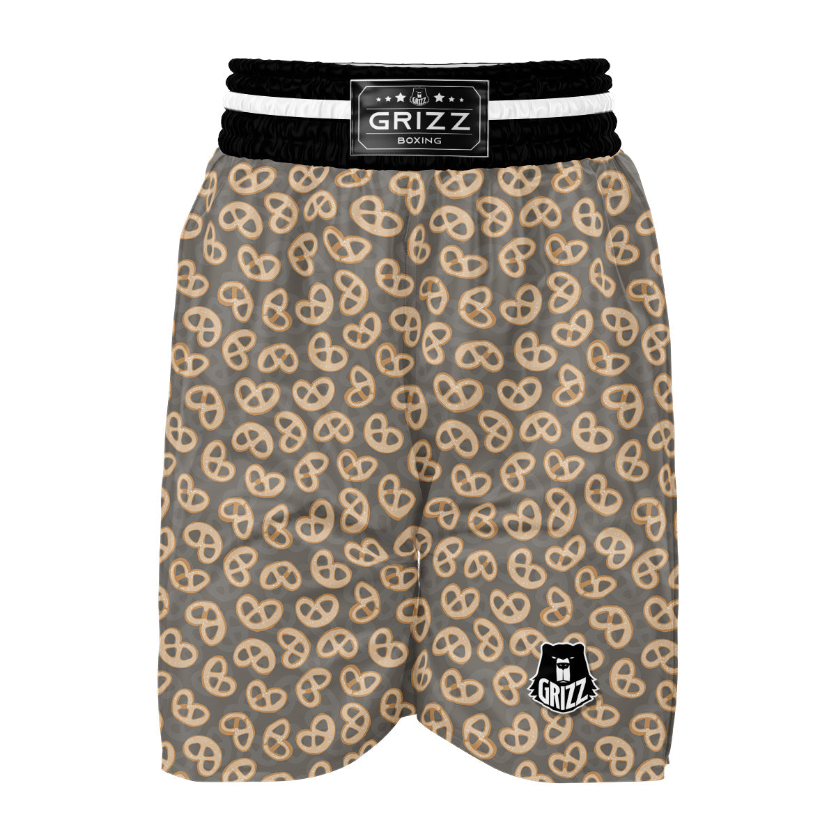 Pretzel Sweet Bakery Print Pattern Boxing Shorts-grizzshop