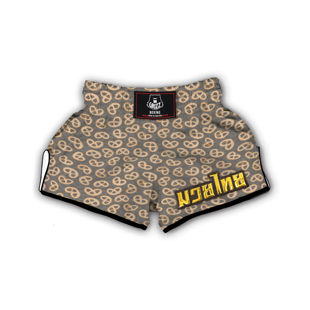 Pretzel Sweet Bakery Print Pattern Muay Thai Boxing Shorts-grizzshop