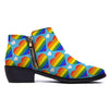 Pride Heart Rainbow LGBT Print Pattern Ankle Boots-grizzshop