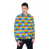 Pride Heart Rainbow LGBT Print Pattern Baseball Jacket-grizzshop