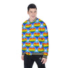 Pride Heart Rainbow LGBT Print Pattern Baseball Jacket-grizzshop