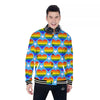 Pride Heart Rainbow LGBT Print Pattern Baseball Jacket-grizzshop