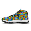 Pride Heart Rainbow LGBT Print Pattern Black Bball Shoes-grizzshop