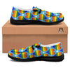 Pride Heart Rainbow LGBT Print Pattern Black Loafers-grizzshop