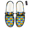 Pride Heart Rainbow LGBT Print Pattern Black Loafers-grizzshop