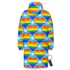 Pride Heart Rainbow LGBT Print Pattern Long Down Jacket-grizzshop