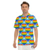 Pride Heart Rainbow LGBT Print Pattern Men's Golf Shirts-grizzshop