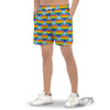 Pride Heart Rainbow LGBT Print Pattern Men's Gym Shorts-grizzshop