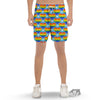 Pride Heart Rainbow LGBT Print Pattern Men's Gym Shorts-grizzshop