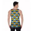 Pride Heart Rainbow LGBT Print Pattern Men's Tank Top-grizzshop