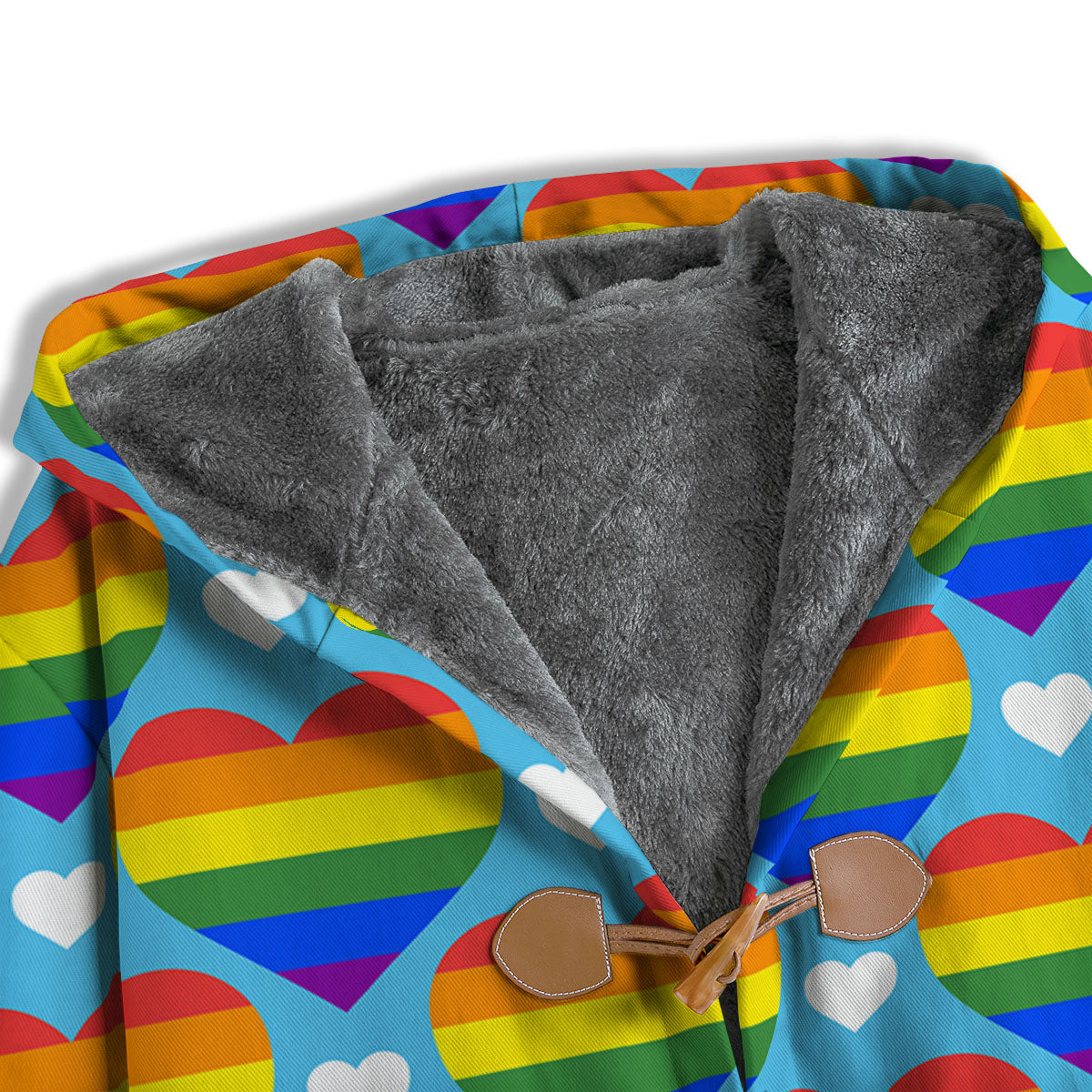 Pride Heart Rainbow LGBT Print Pattern Men's Windbreaker Jacket-grizzshop