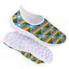 Pride Heart Rainbow LGBT Print Pattern Nurse Shoes-grizzshop