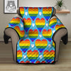 Pride Heart Rainbow LGBT Print Pattern Recliner Protector-grizzshop