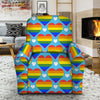 Pride Heart Rainbow LGBT Print Pattern Recliner Slipcover-grizzshop