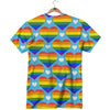 Pride Heart Rainbow LGBT Print Pattern T-Shirt-grizzshop